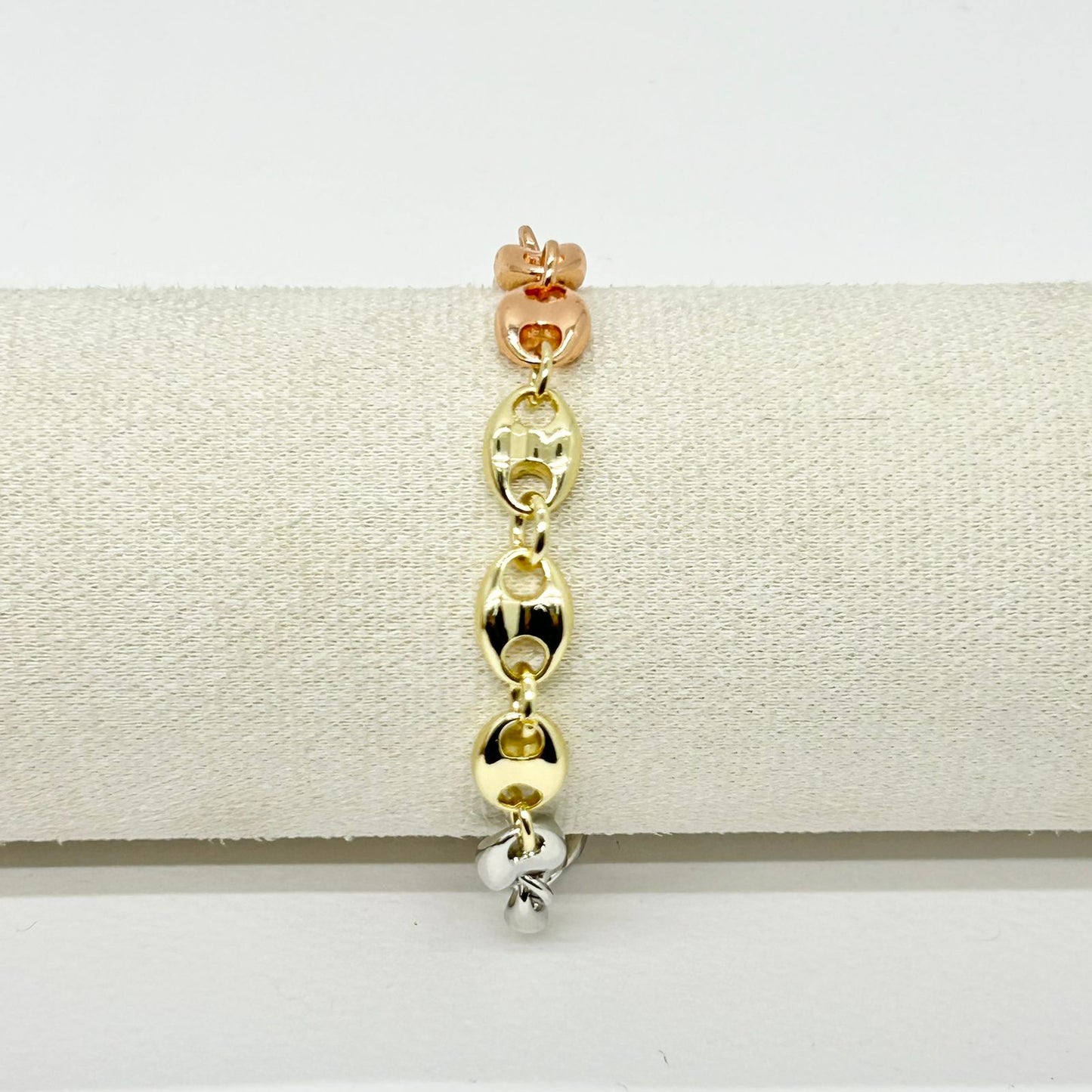 PULSERA GRUESO TRES OROS