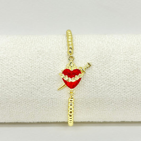 PULSERA CORAZON RELIGIOSO
