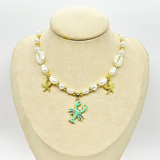 COLLAR MAR LANCOSTA VERDE MENTA