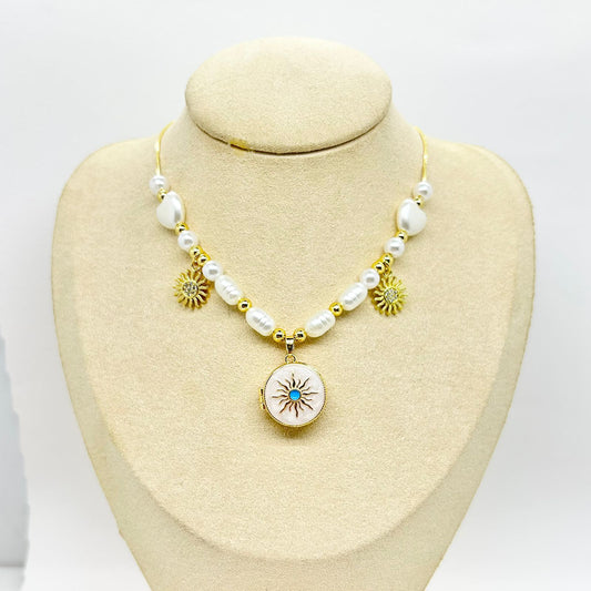 COLLAR MAR RELICARIO BLANCO