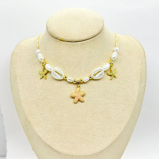 COLLAR MAR ESTRELLA NARANJA