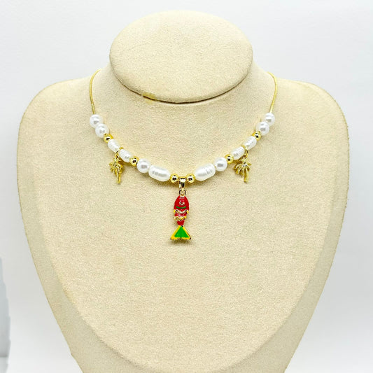 COLLAR MAR PEZ ROJO PEQUEÑO