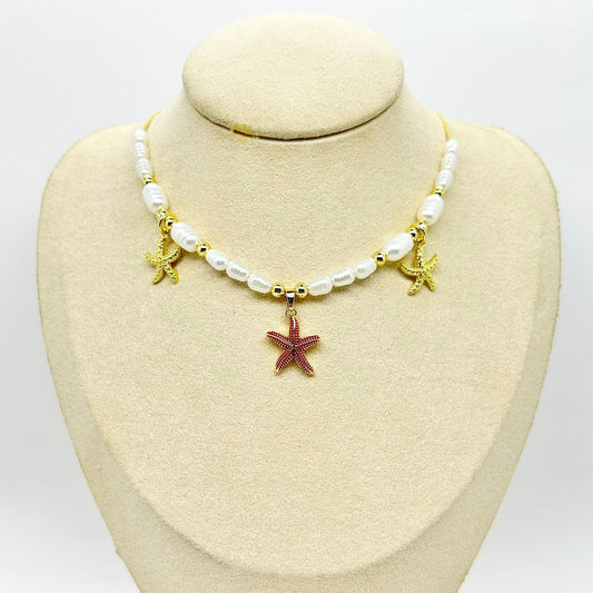 COLLAR ESTRELLA MAR ROJA