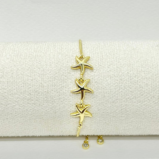 PULSERA TRES ESTRELLAS LISAS