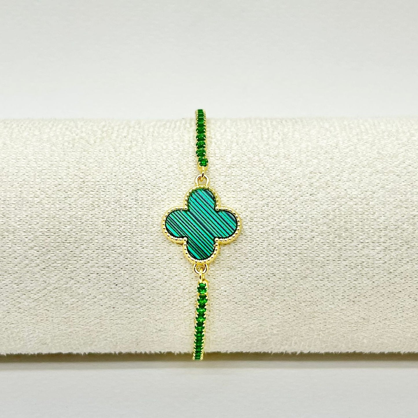 PULSERA TREBOL VERDE CIRCON