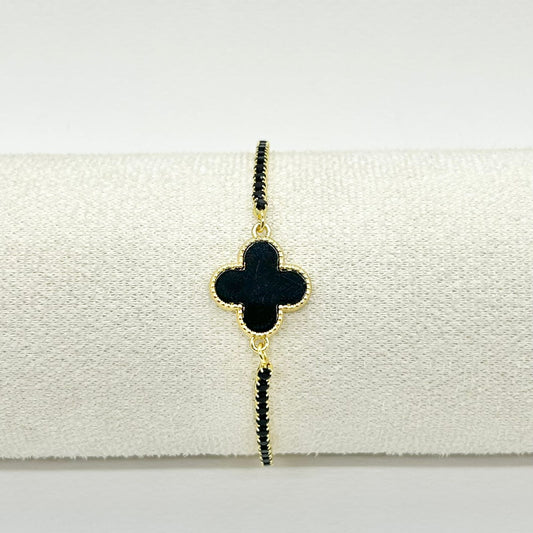 PULSERA TREBOL NEGRA