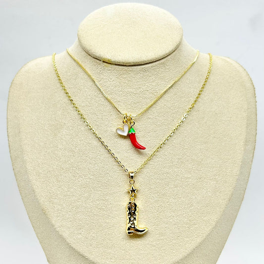 COLLAR DOBLE BOTA