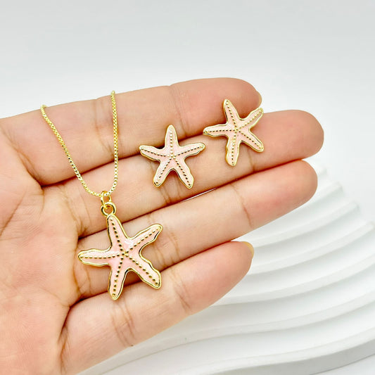 SET ESTRELLA DE MAR RESINA ROSADO