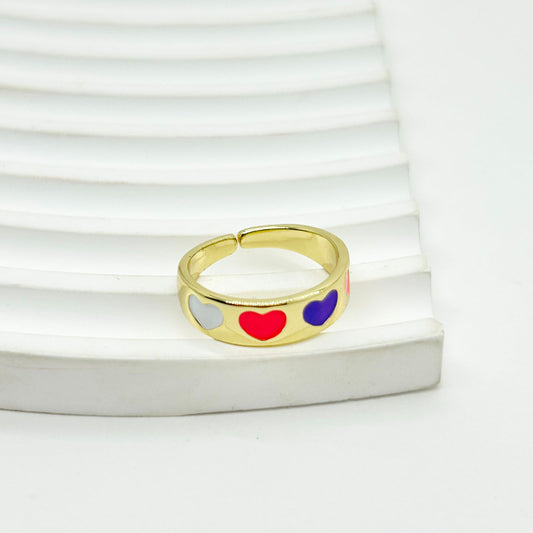 ANILLO CORAZON COLORES