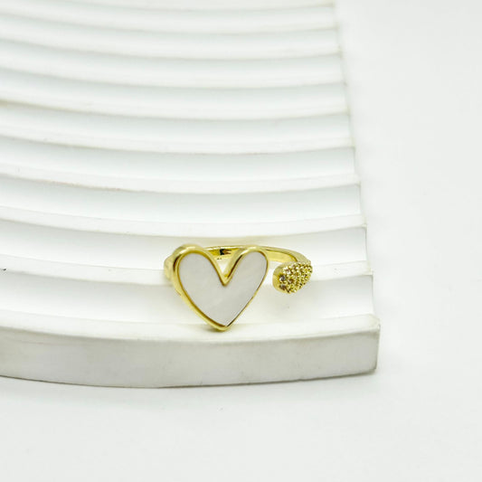 ANILLO CORAZON BLANCO