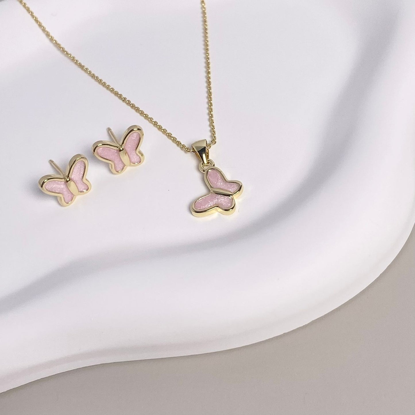 SET MARIPOSA ROSADA
