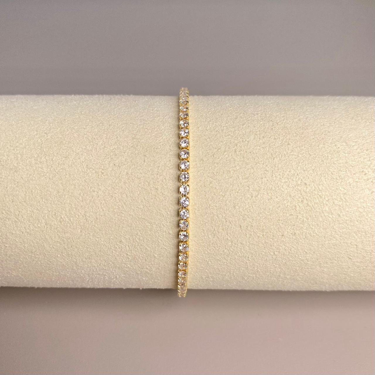 PULSERA DELGADA CIRCON BLANCO