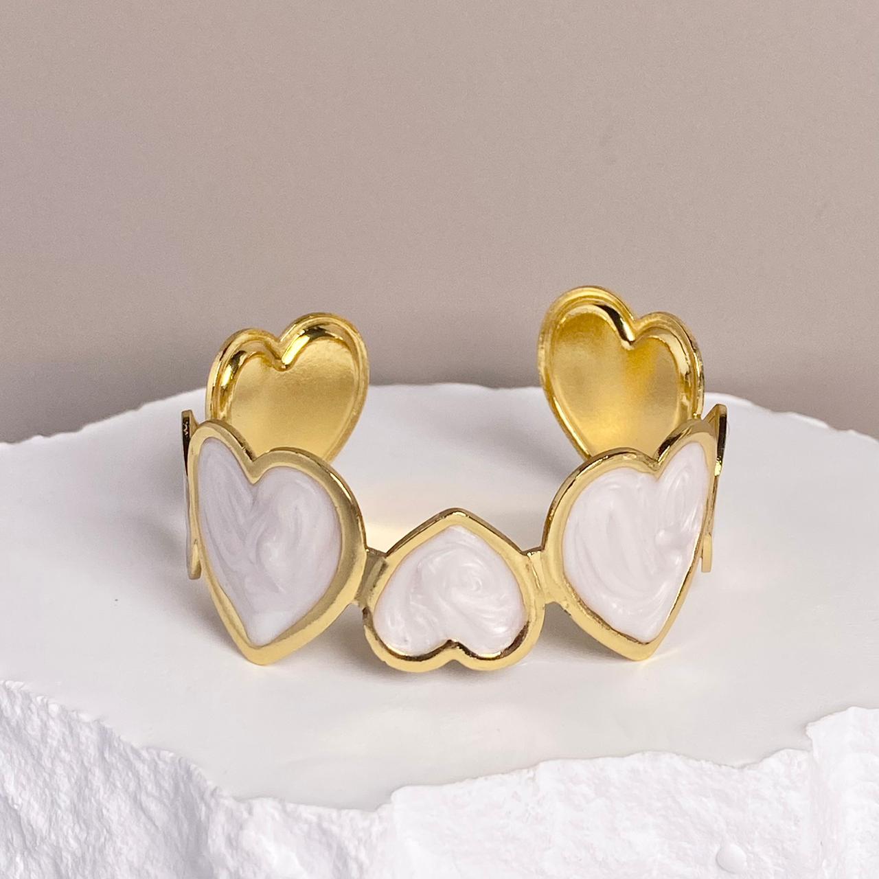 BRAZALETE CORAZON BLANCA