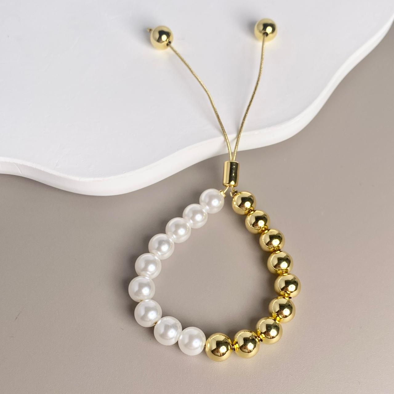 PULSERA PERLA Y BALIN #8