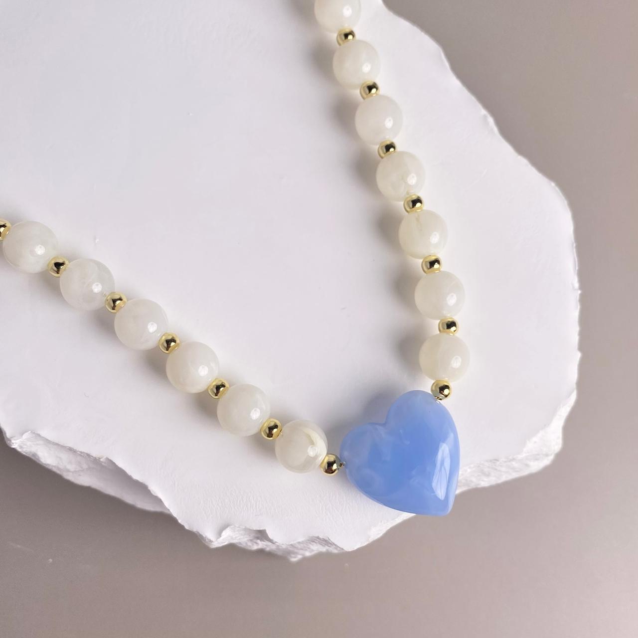 COLLAR CORAZON AZUL
