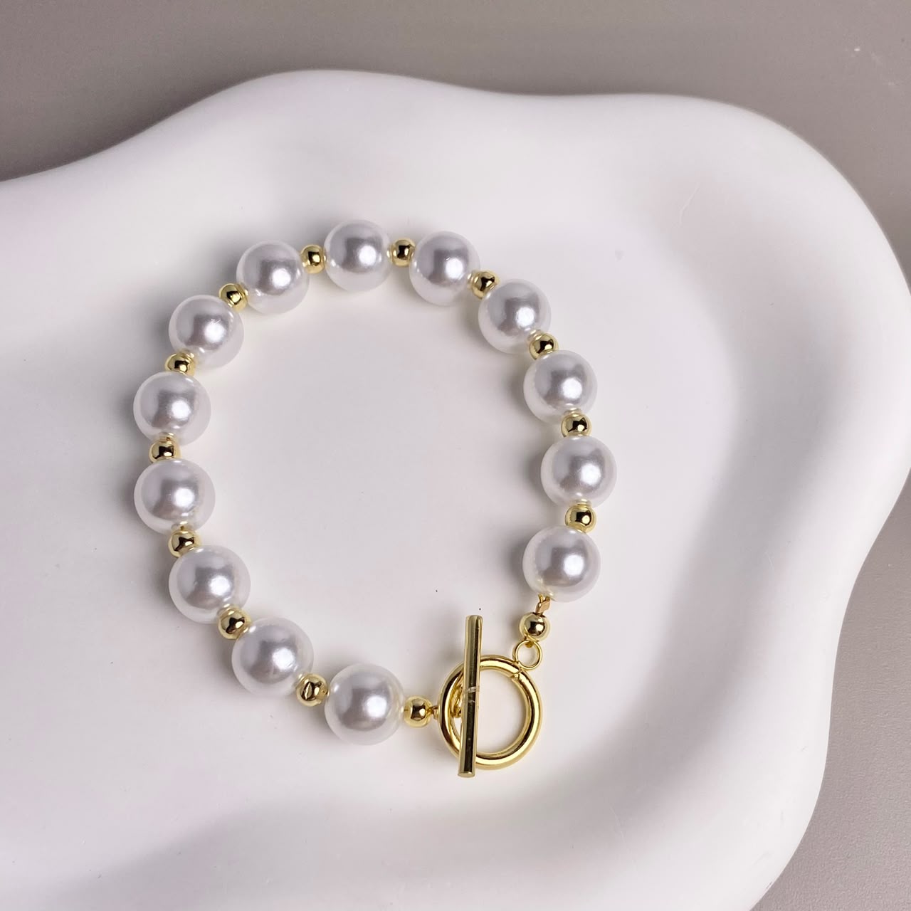 PULSERA PERLA BROCHE MARINERO
