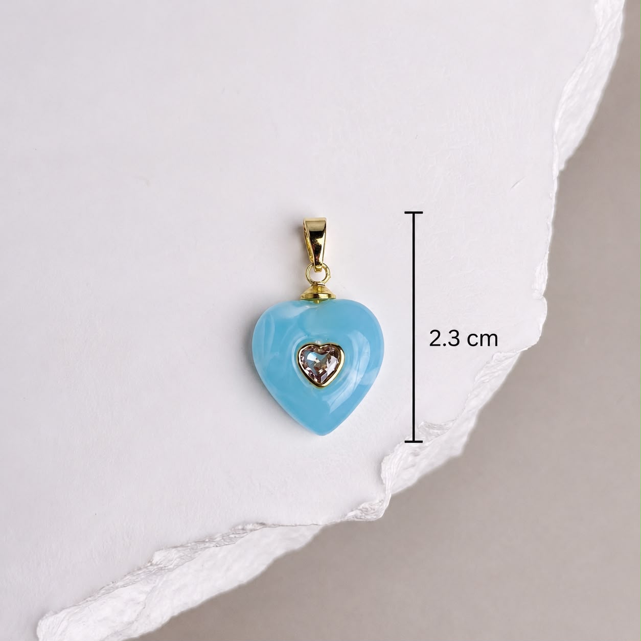 DIJE CORAZON AZUL