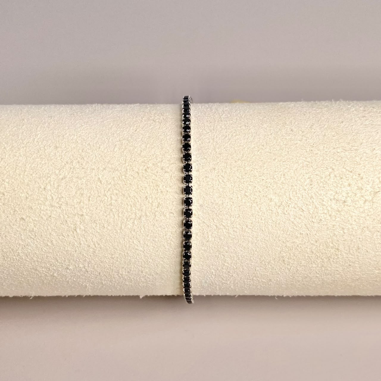 PULSERA DELGADO CIRCON NEGRO