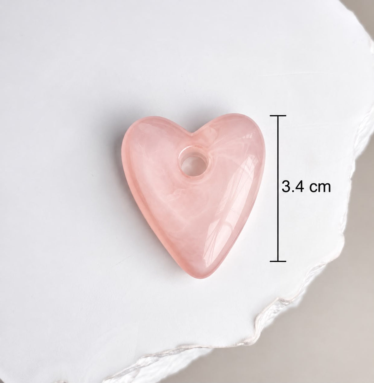 DIJE CORAZON ROSA