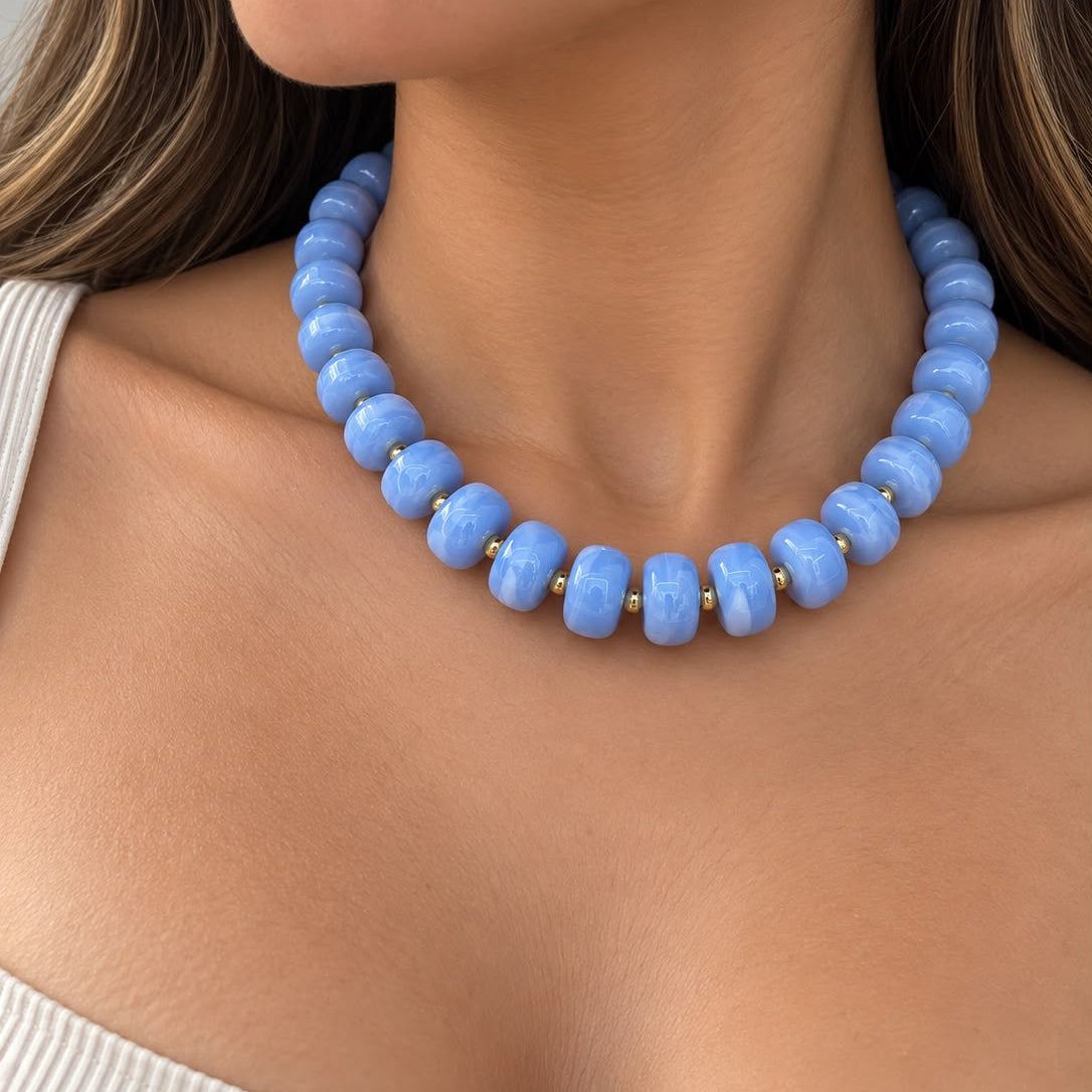 COLLAR OVALO AZUL