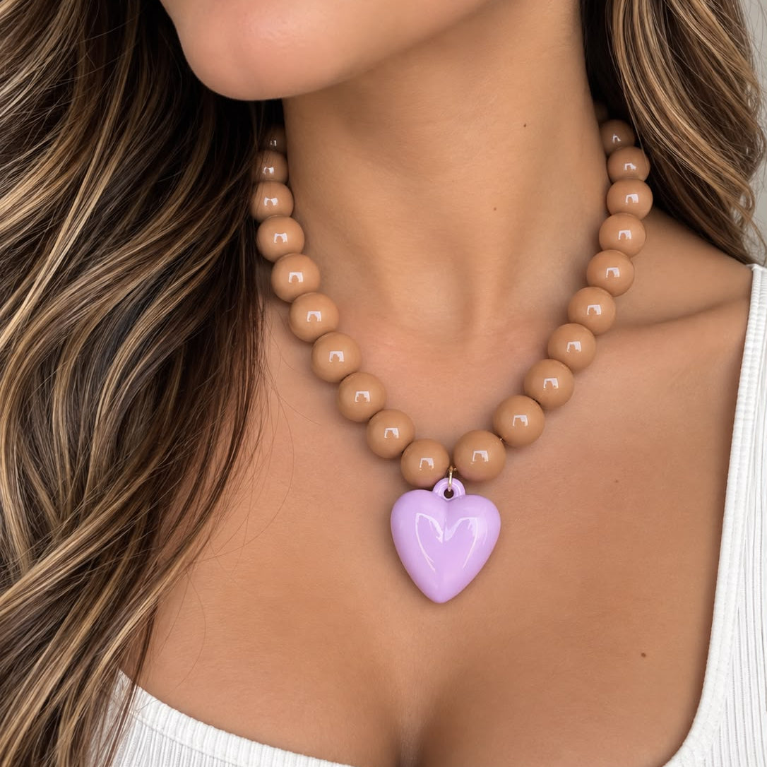 COLLAR ABACO CAFE CON CORAZON