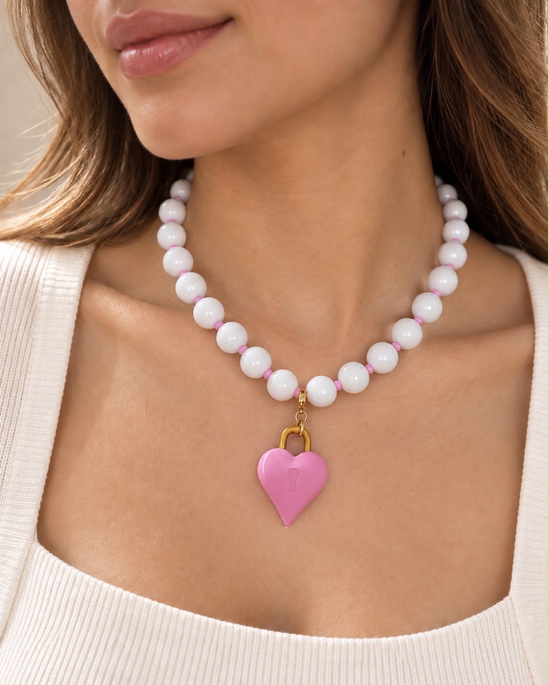COLLAR ABACO BLANCO