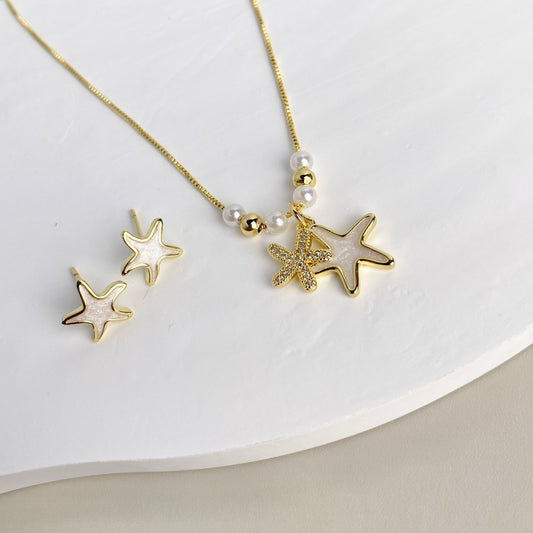 SET PERLAS ESTRELLA DOBLE