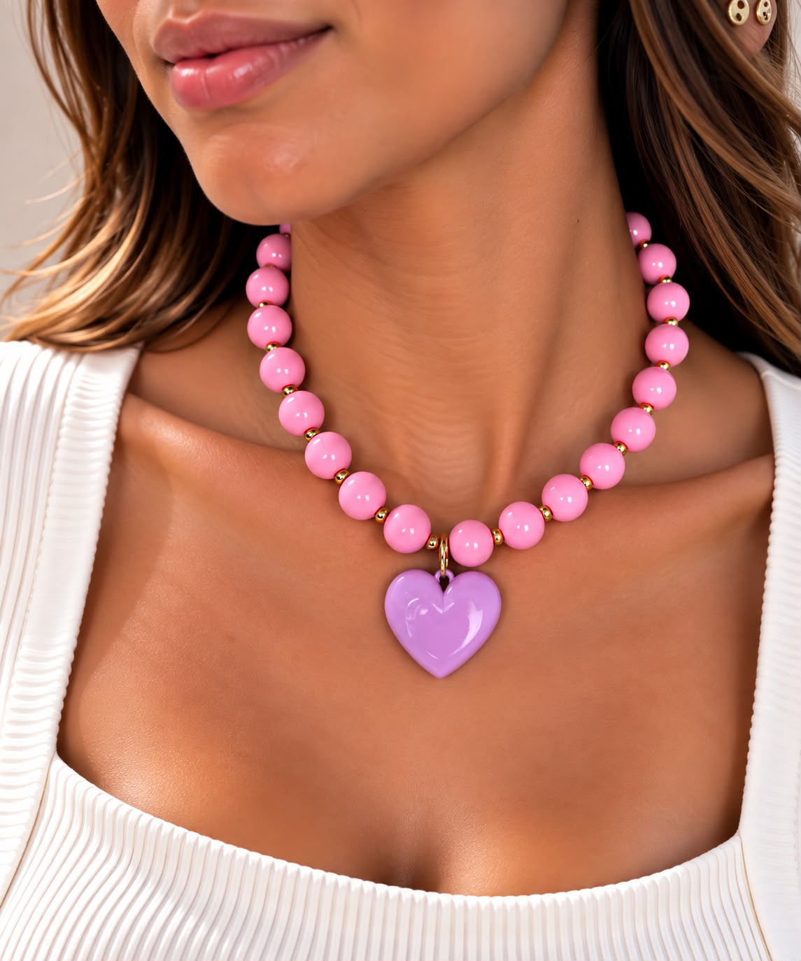 COLLAR ABACO ROSADO