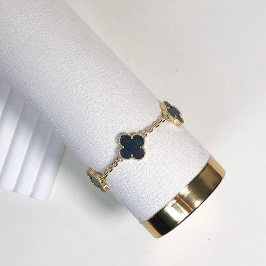 PULSERA TREBOL NEGRA