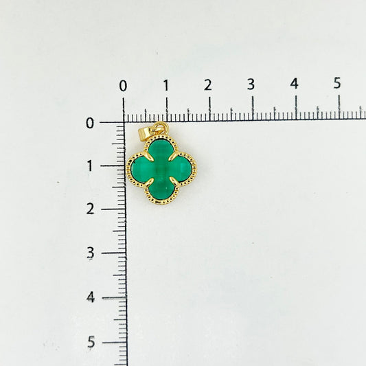 DIJE TRÉBOL VERDE