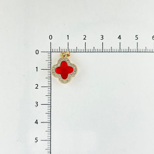 DIJE TRÉBOL ROJO