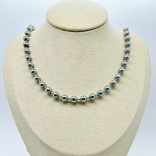 COLLAR BALINES PLATEADO