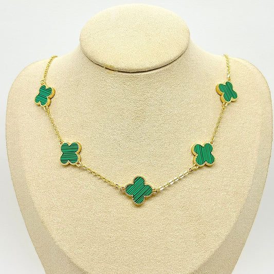 COLLAR TREBOL VERDE