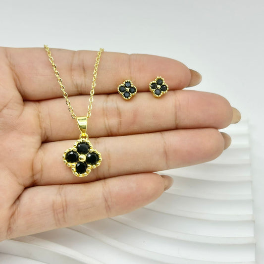 SET DE TREBOL NEGRO