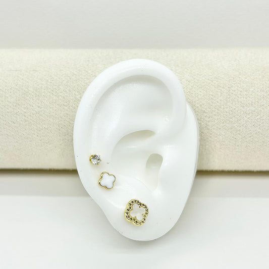 SET X3 TREBOL BLANCO