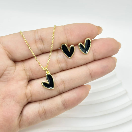 SET DE CORAZON NEGRO