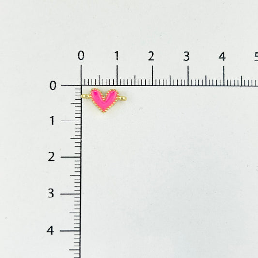 DIJE PULSERA CORAZON FUCSIA
