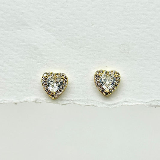 TOPO CORAZON DORADO CON CIRCON BLANCO