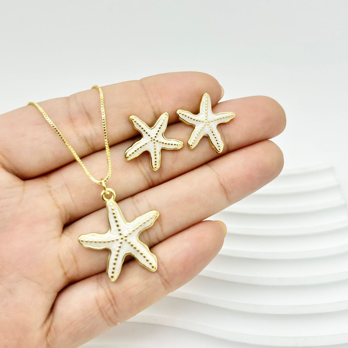 SET ESTRELLA DE MAR RESINA BEIGE