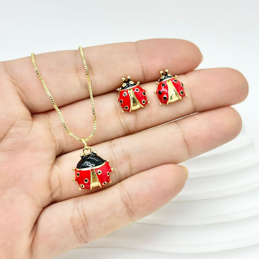 SET  DE MARIQUITA ROJA