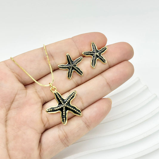 SET ESTRELLA DE MAR RESINA NEGRO
