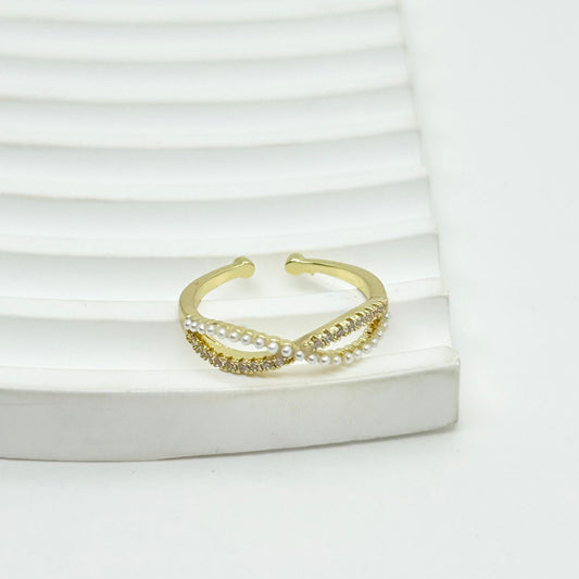 ANILLO INFINITO PERLAS