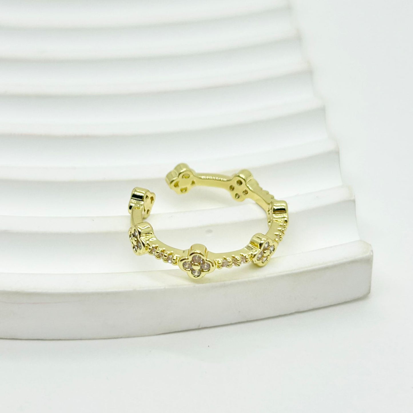 ANILLO TREBOL BLANCO