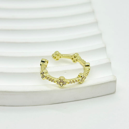 ANILLO TREBOL BLANCO