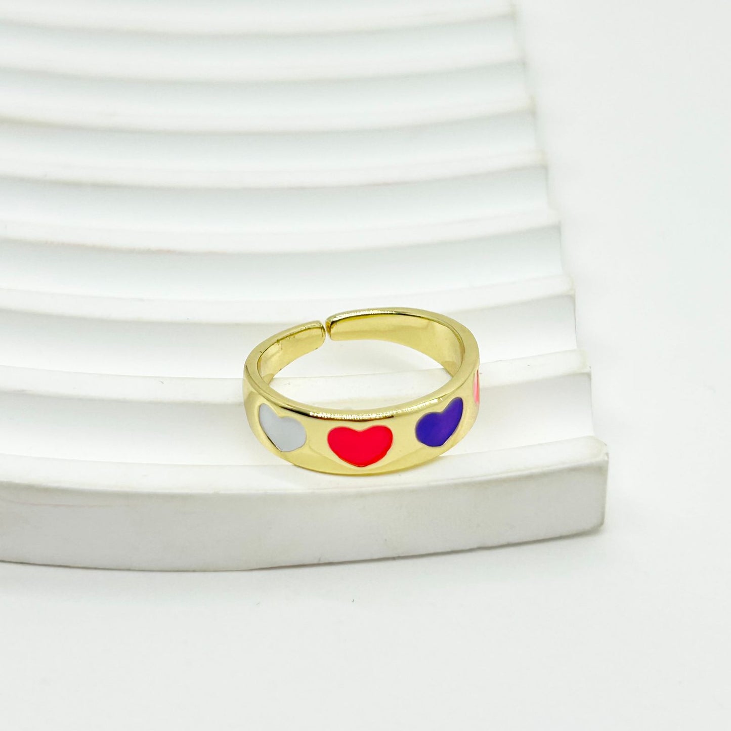 ANILLO CORAZON COLORES