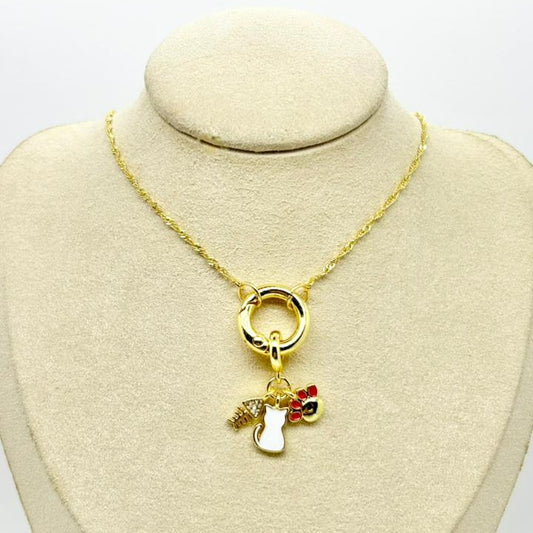 COLLAR BROCHE MARINERO GATO