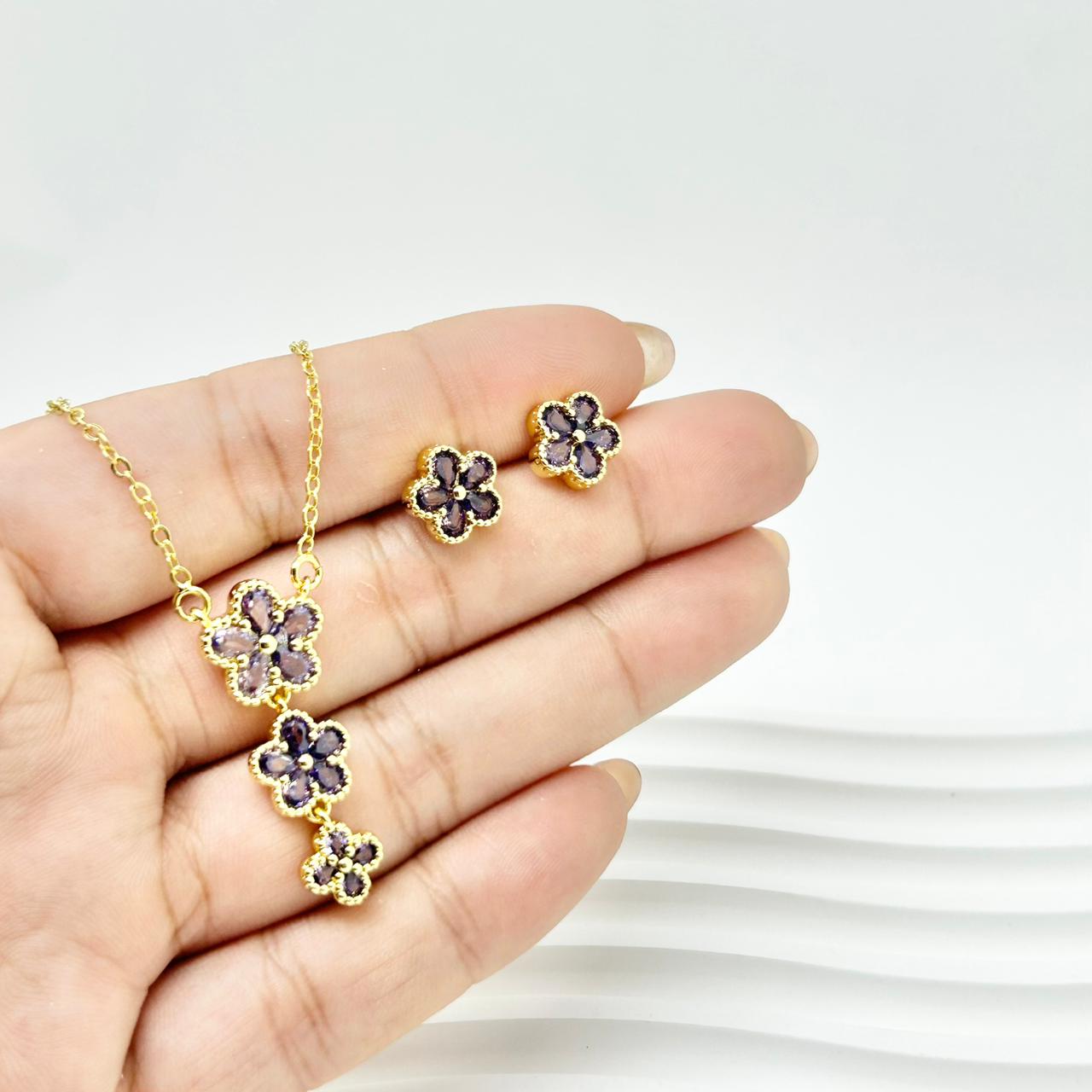 SET FLORES MORADAS
