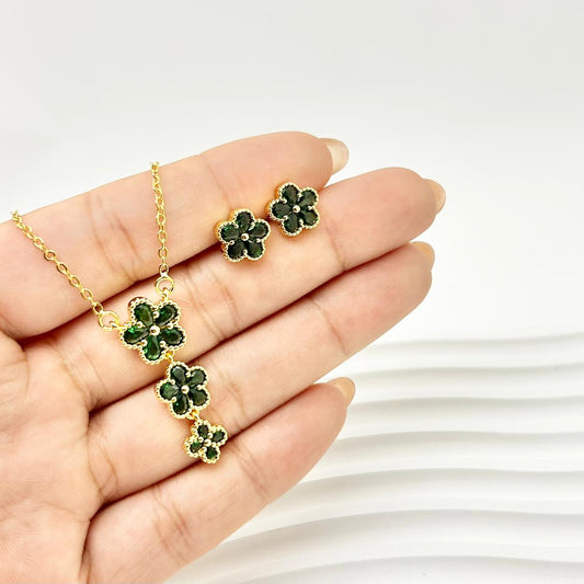 SET FLORES VERDES