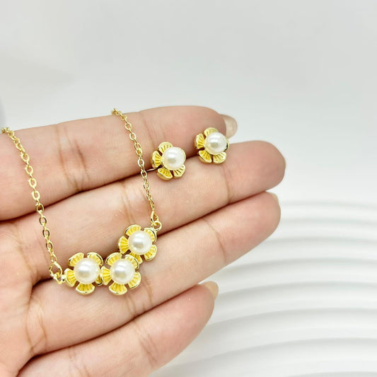 SET FLORES PERLAS
