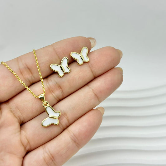 SET MARIPOSAS BLANCAS